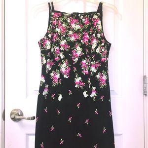 Amanda Smith Pink/White/Black Floral Dress